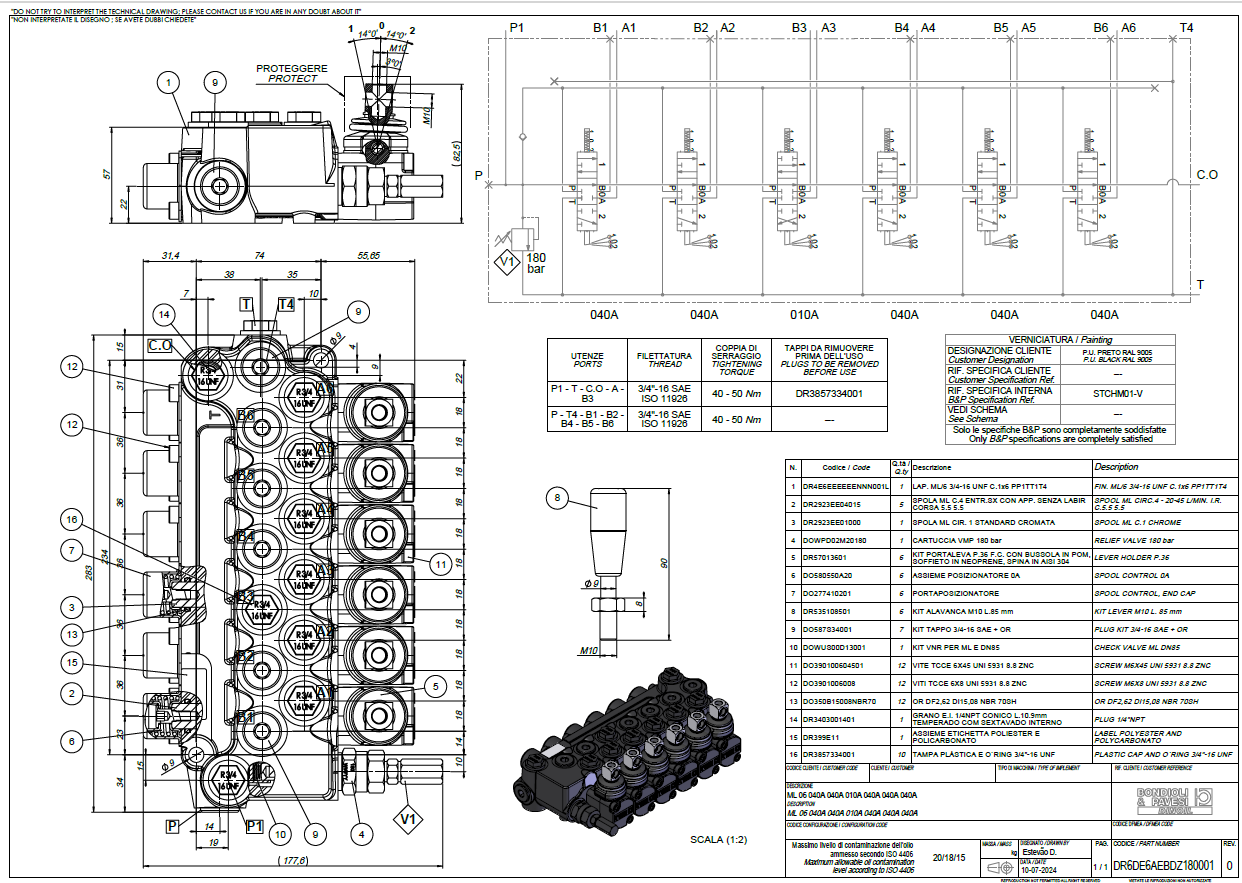 Direction Hydraulic Valve 